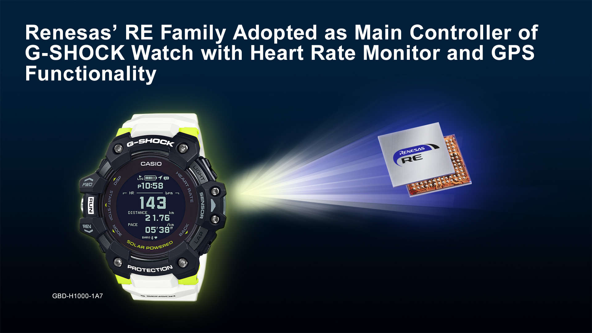 Renesas RE Family Chosen as Main Controller of G-SHOCK Watch